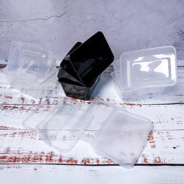 1000ml Clear Rectangle Container - Freezer Grade - Box Only - Centaur Packaging