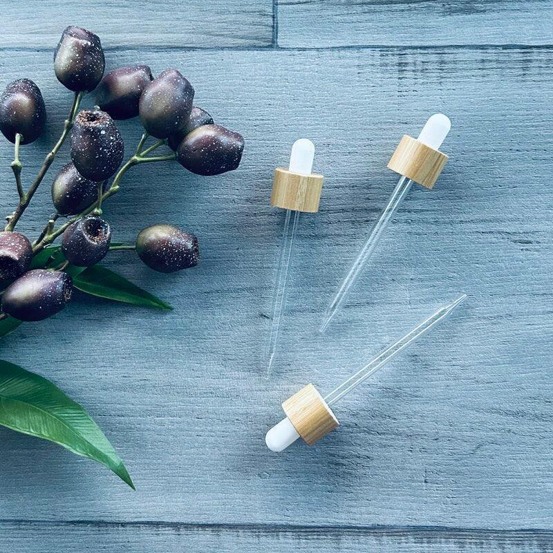 100ml Bamboo Dropper - White - centaur packaging