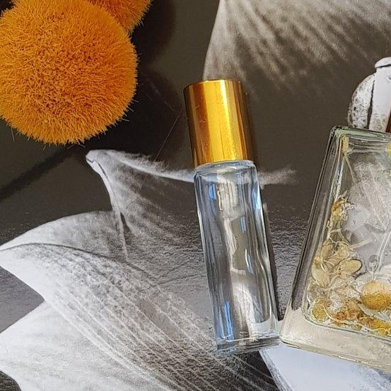 10ml Clear Roller with Perfume gold lid-Pack of 5 - centaur packaging