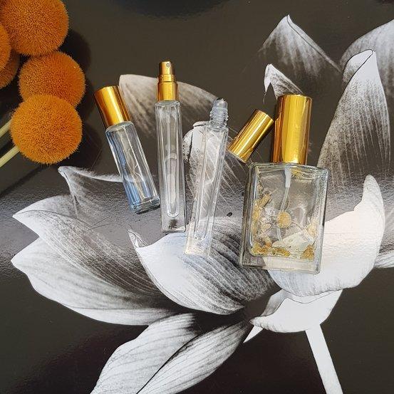 10ml Clear Roller with Perfume gold lid-Pack of 5 - centaur packaging