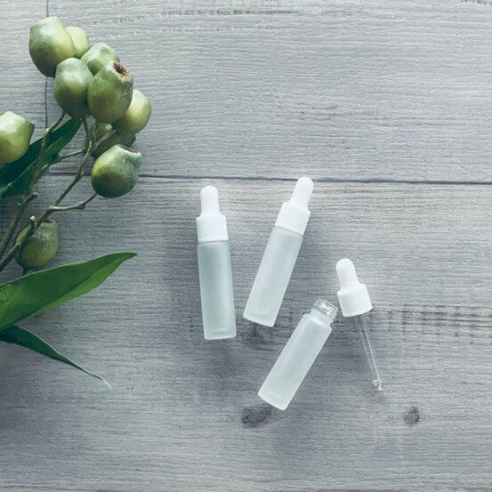 10ml Frosted Glass Bottle with White Dropper - centaur packaging