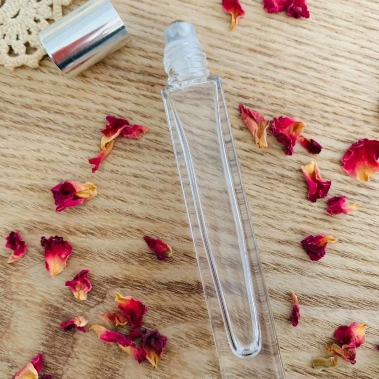 10ml Tall Square Glass Bottle with Silver Roller - centaur packaging