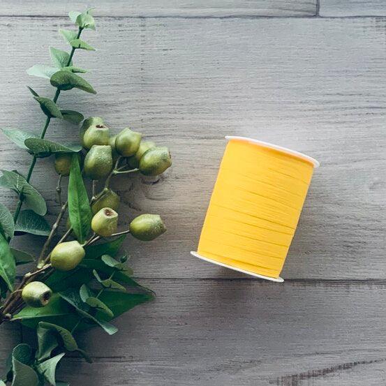 10mm Matt Paper Ribbon - Yellow - centaur packaging