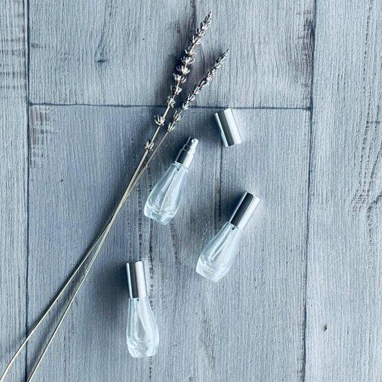 12ml Oil Drop Glass Bottle with Silver Perfume Mister - centaur packaging