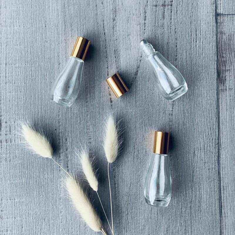 12ml Oil Drop Glass Bottle with Roller Gold Lid - centaur packaging