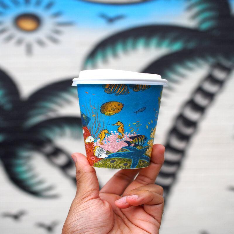 12oz Double wall Art Series Bio Cup- Pack of 40 - centaur packaging