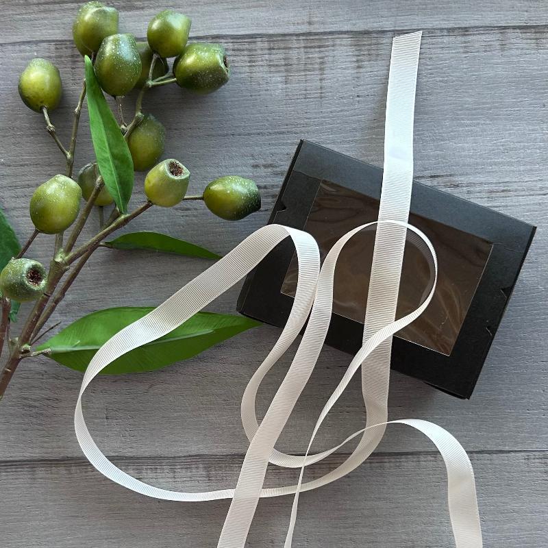 15mm grosgrain ribbon nude 20mt with black gift box