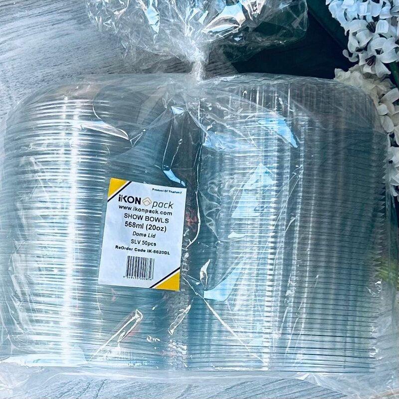 20oz Show Bowl - Dome Lid- pack 50 - centaur packaging