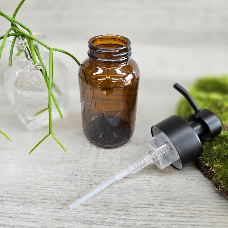 250ml Amber Glass Bottle with Black SS Foamer - Centaur Packaging