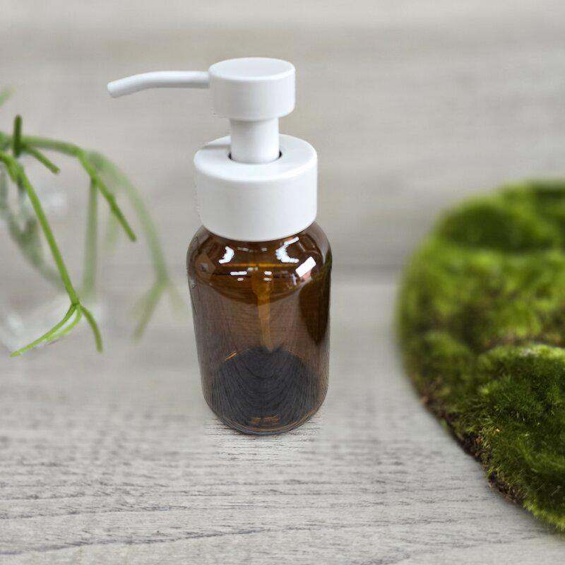 250ml Amber Glass Bottle with White SS Foamer - Centaur Packaging