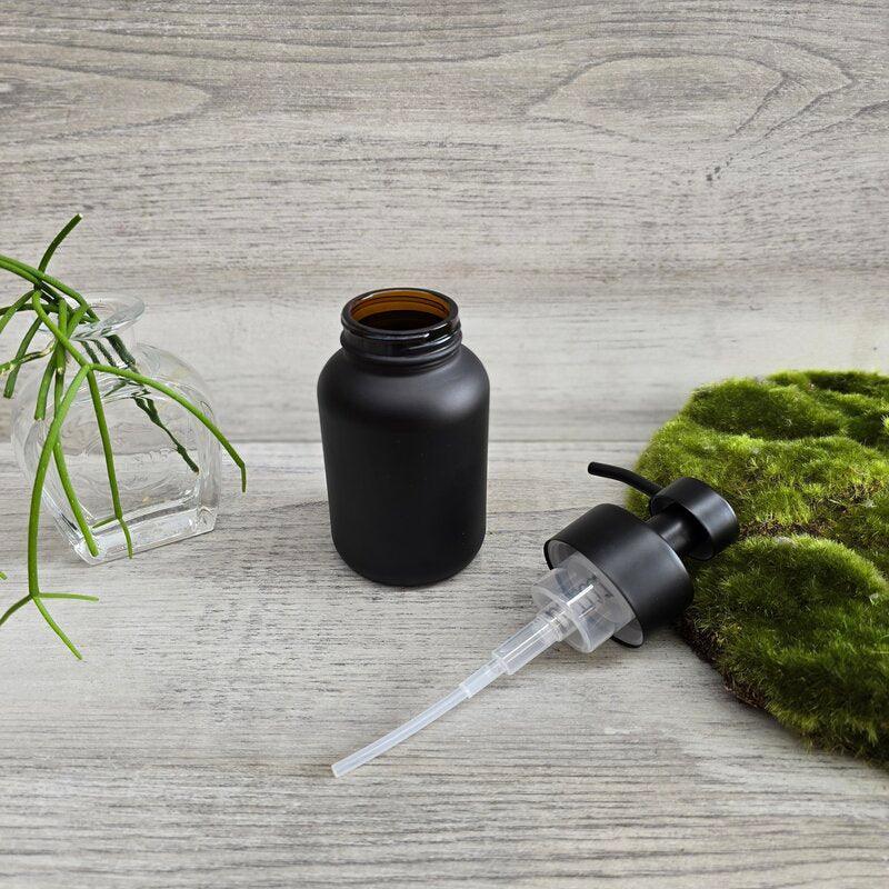 250ml Black Glass Bottle with Black SS Foamer - Centaur Packaging