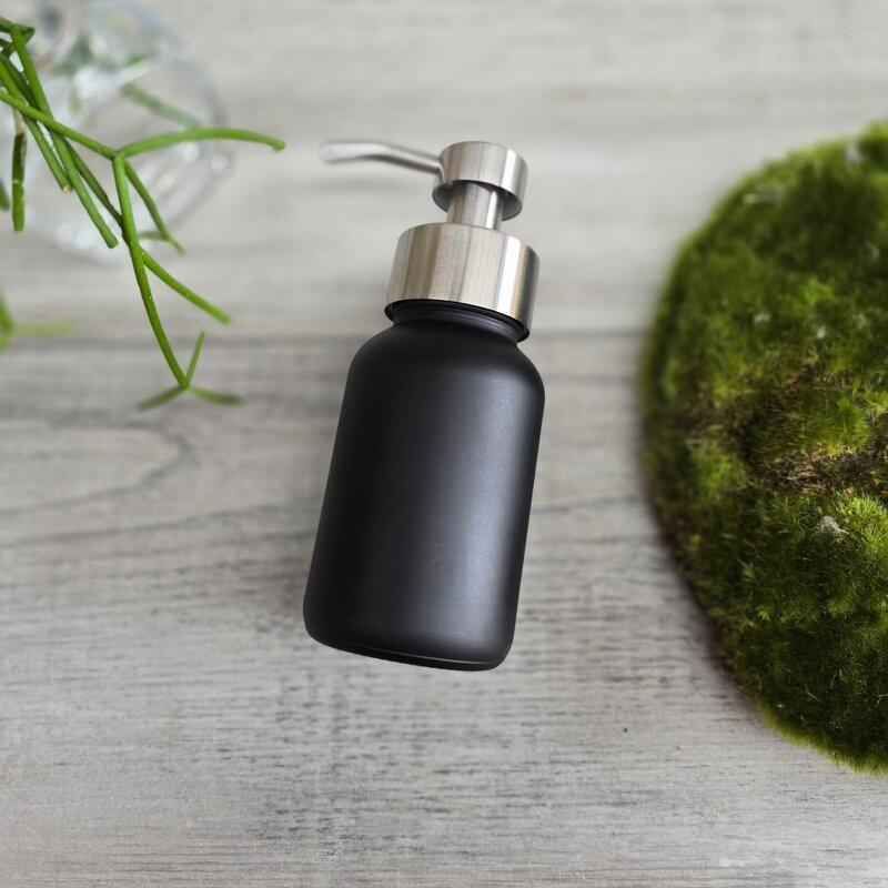 250ml Black Glass Bottle with Silver SS Foamer - Centaur Packaging