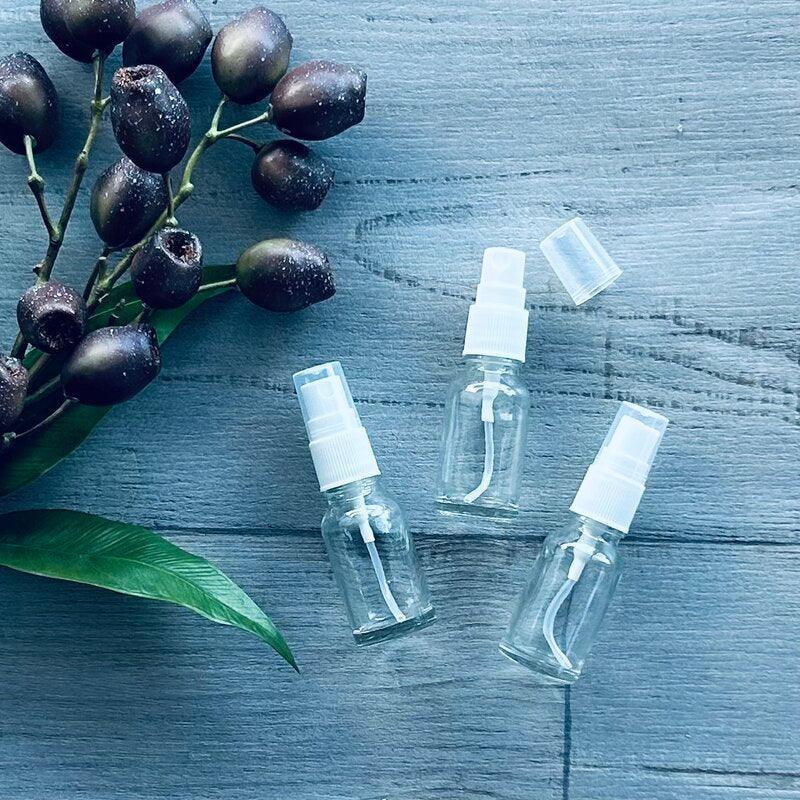 30ml clear bottle with white mister x 3