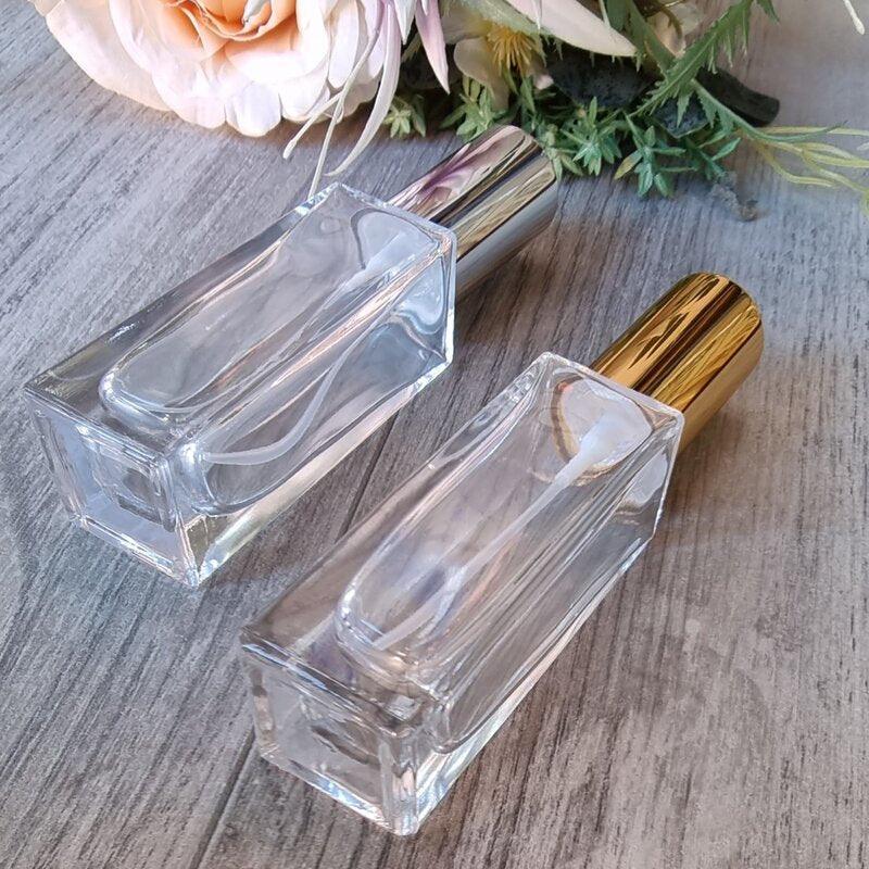 30ml Tall Glass Bottle with Silver Perfume Mister - centaur packaging