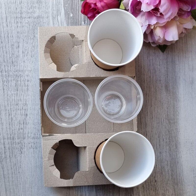 4 Cup Cardboard Tray-Pack of 100 - centaur packaging
