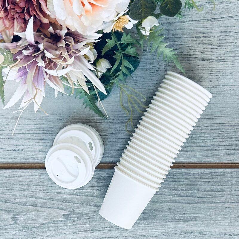 4oz Single wall PLA Cup-pack 50-White - centaur packaging