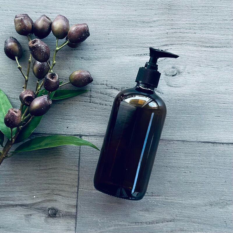 500ml Amber Glass Bottle with Pump - centaur packaging