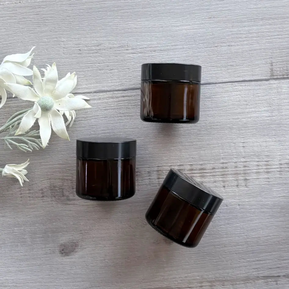 60ml Amber Glass Jar with Wad