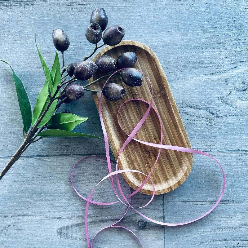 6mm double satin ribbon dark pink 25mt