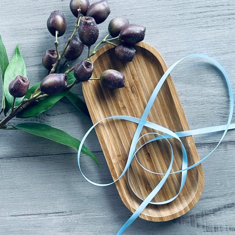 6mm double faced satin ribbon baby blue