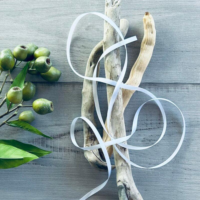 double faced satin ribbon 6mm x 25mt white