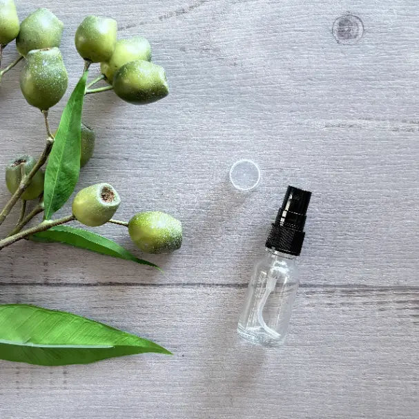 15ml Clear Glass Bottle with Black Mister