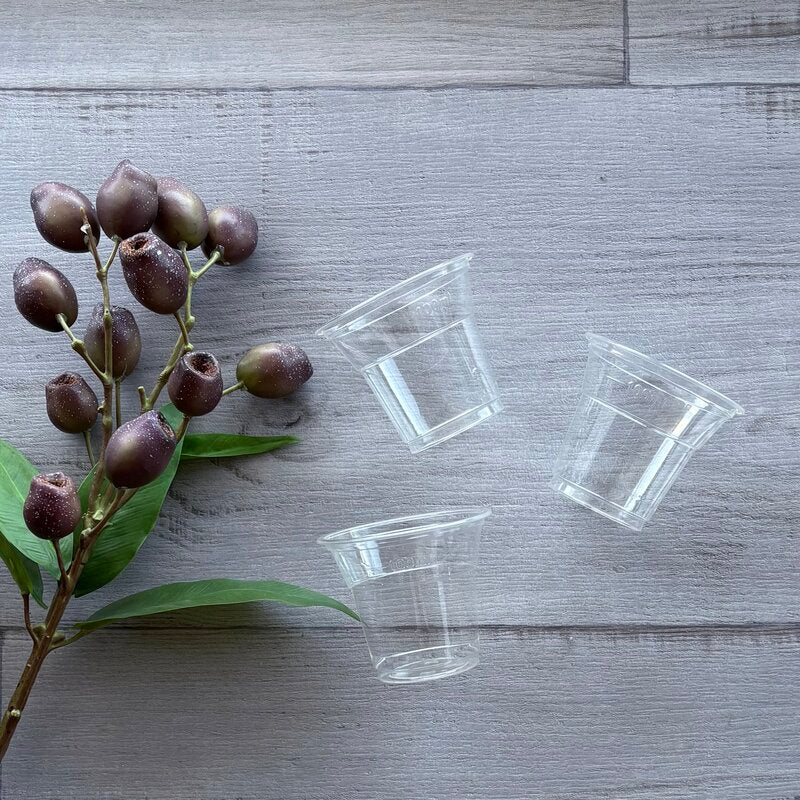 Cup-bio-pla150ml showing 3 empty cup