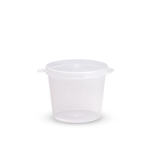 25ml clear plastic sauce cup with lid - centaur packaging