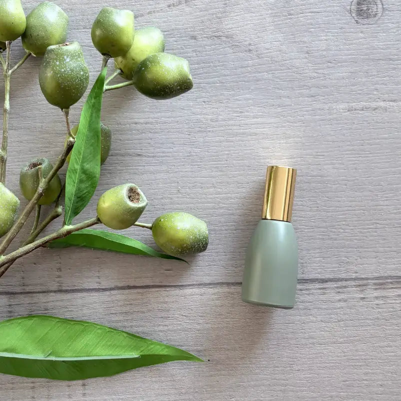 12ml tara sage bottle with gold perfume mister LID ON