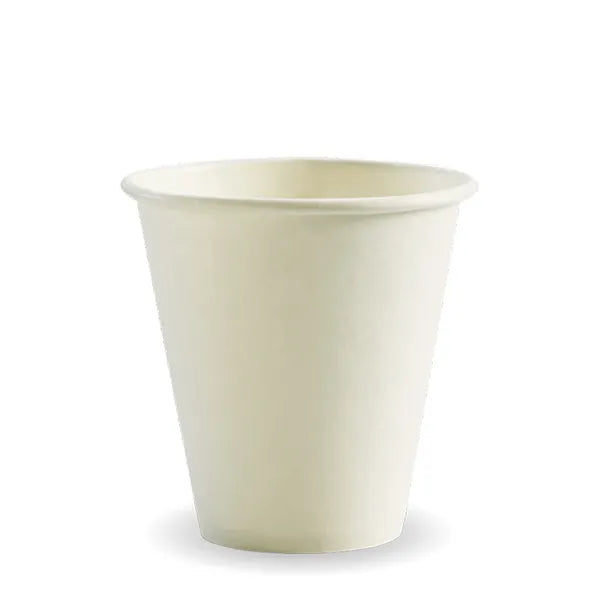 8oz Single Wall White Coffee Cup 90mm