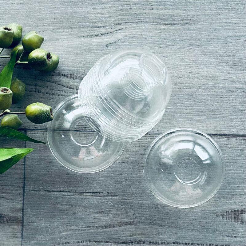 bio plastic dome lid with hole stacked