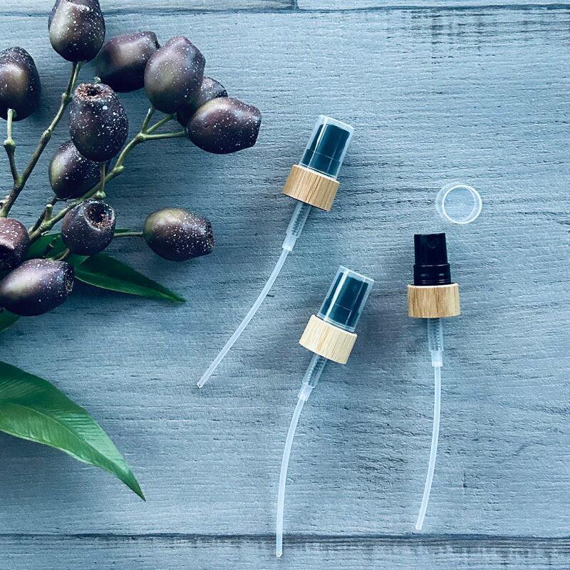 18mm bamboo and black mister spray attachment for empty bottles