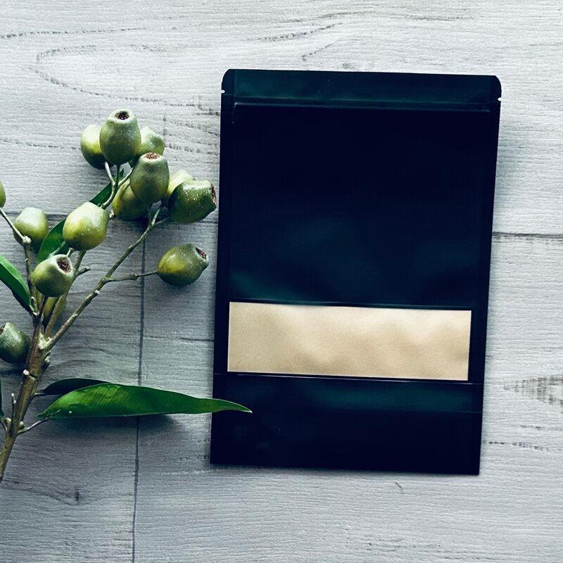 black pouch with window large empty