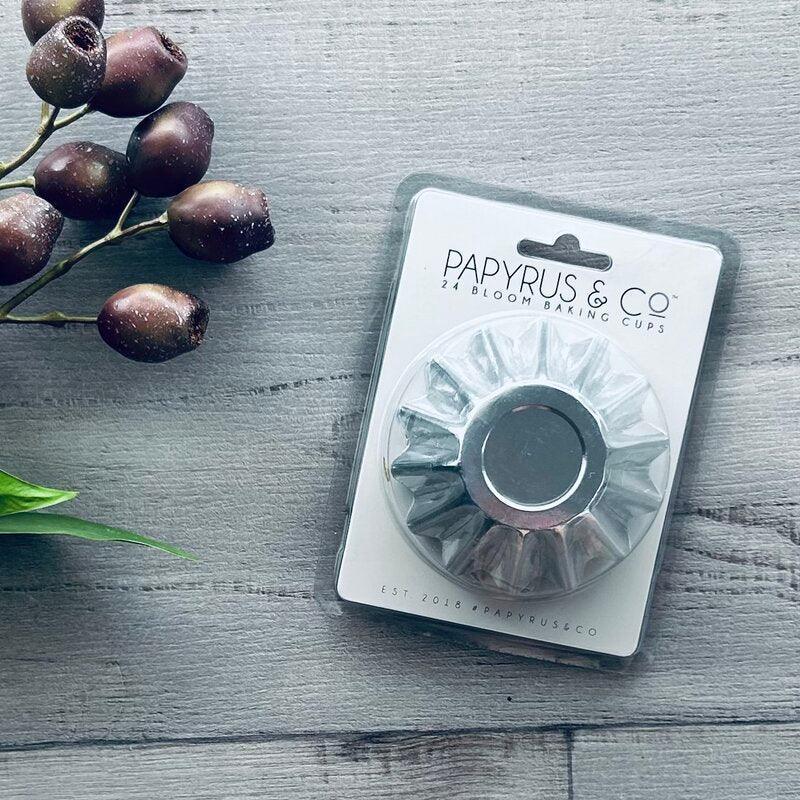 Bloom Cupcake Cups 24pk - Metallic Silver - centaur packaging