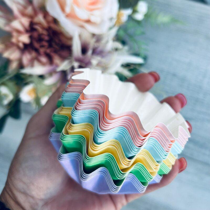 Bloom Cupcake Cups 25pk - Pastel Mix - centaur packaging