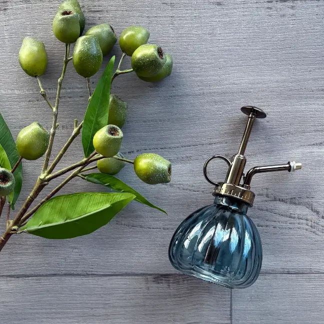 Vintage Glass Bottle Plant Mister - Blue