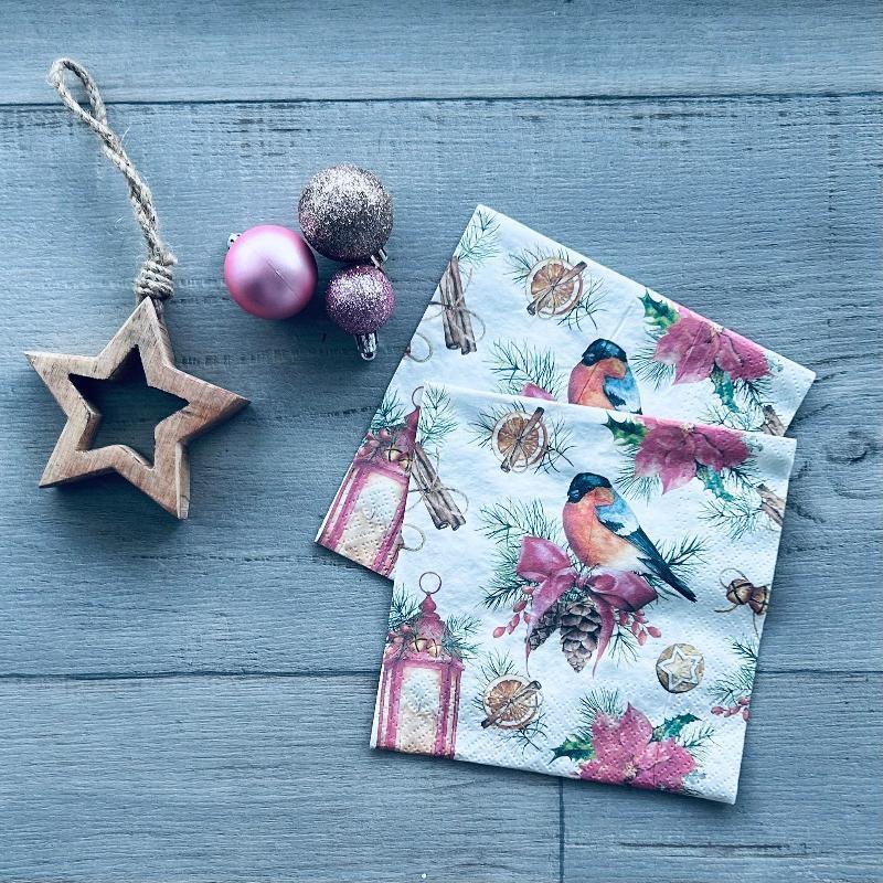 finch lantern christmas lantern napkins