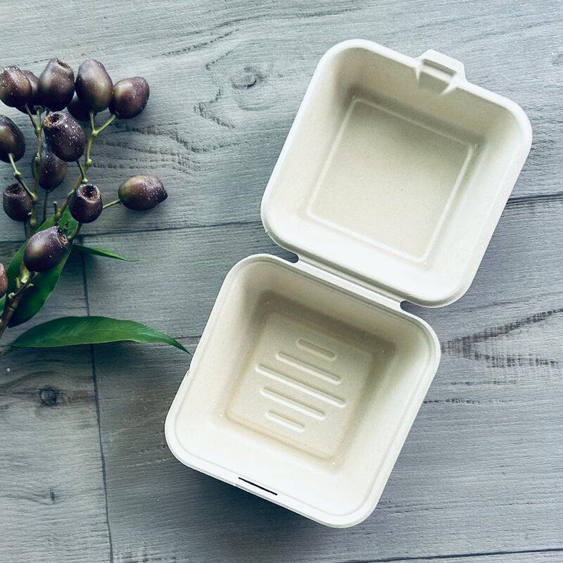 burger clam unbleached bamboo opened single