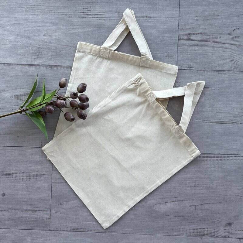 calico tote bag conference information pack size with handles x2