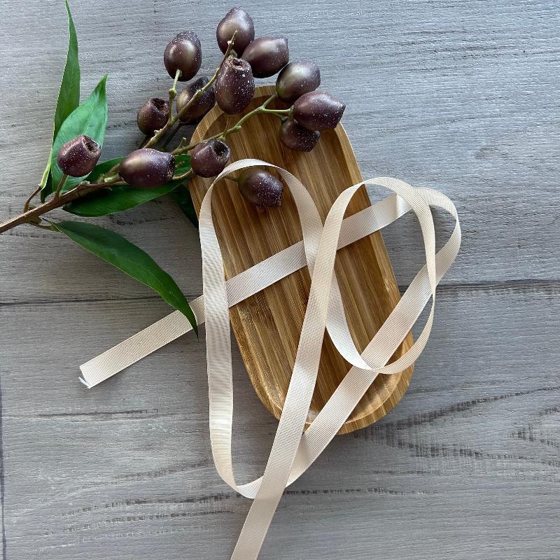 15mm grosgrain ribbon 20mt champagne