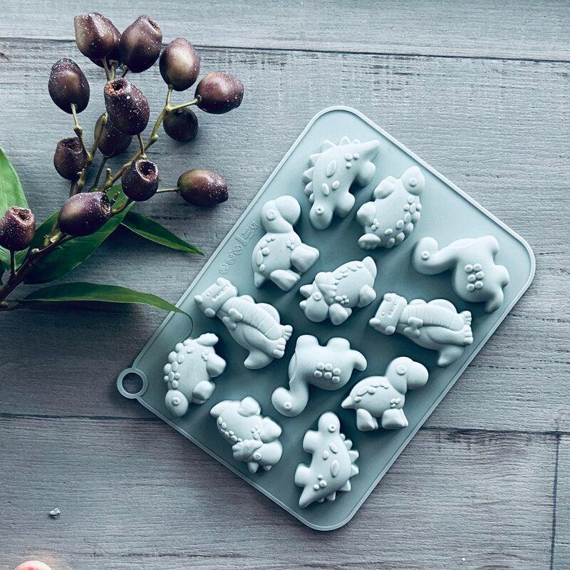 12 cavity dinosaur silicone food grade bpa free mould