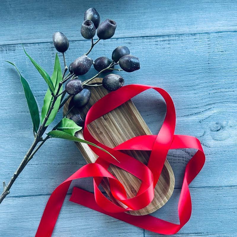 25mm double faced satin ribbon red