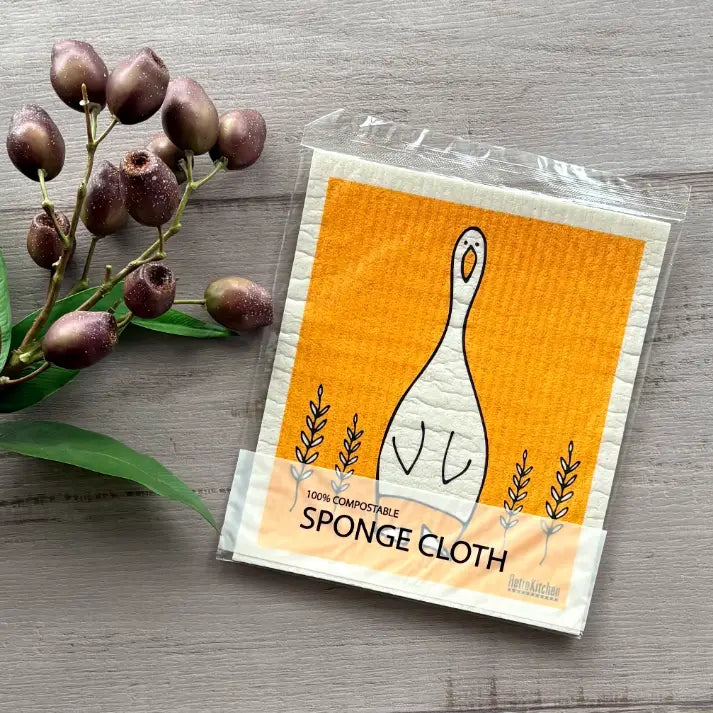 Sponge Dish Cloth 100% Biodegradable - Duck