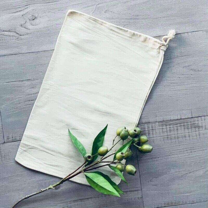 EXTRA LARGE CALICO PRODUCE BAG - centaur packaging