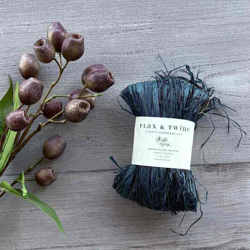 flax & twine raffia indigo