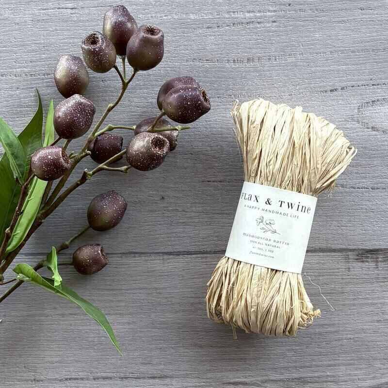 flax & twine raffia natural hank