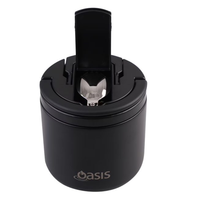 Oasis Stainless Steel Food Flask 500ml - Black