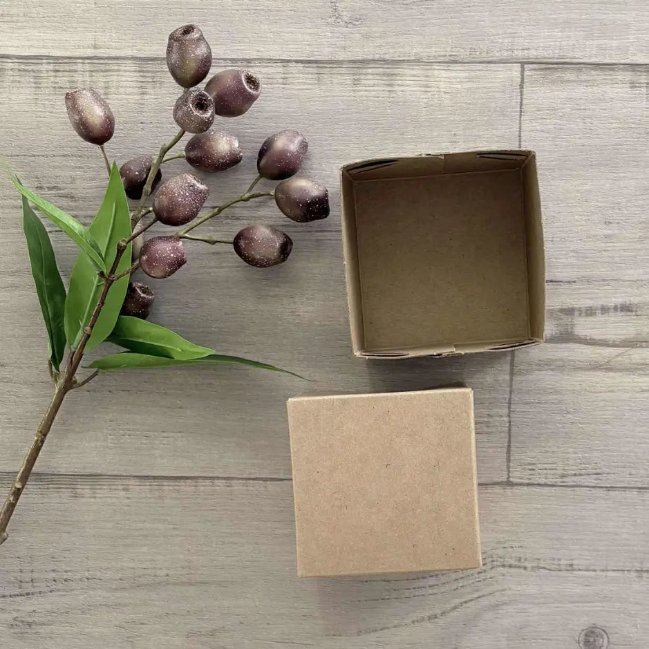 Mini Gift Box - Kraft 4X4X3 opened