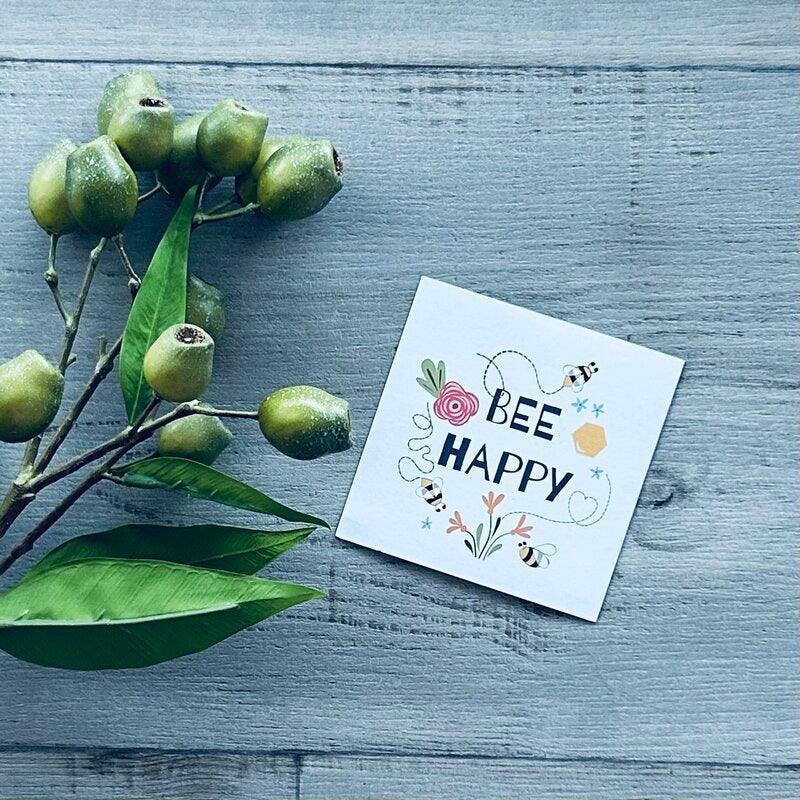 Gift Tag Bee Happy - Pk 50 - centaur packaging