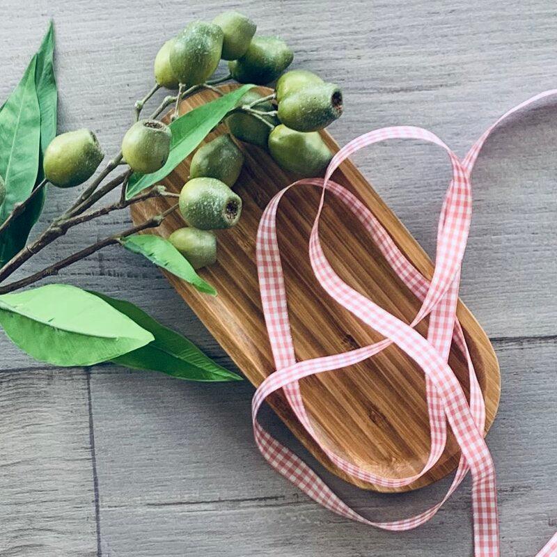 Gingham Ribbon - Baby Pink - centaur packaging